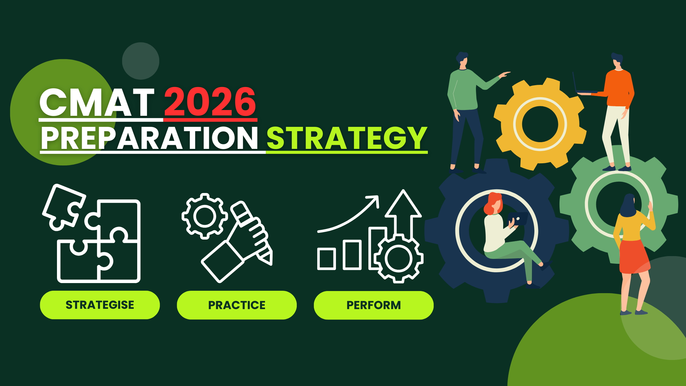 CMAT 2026 last week preparation strategy illustrated with study planning, practice, and performance roadmap