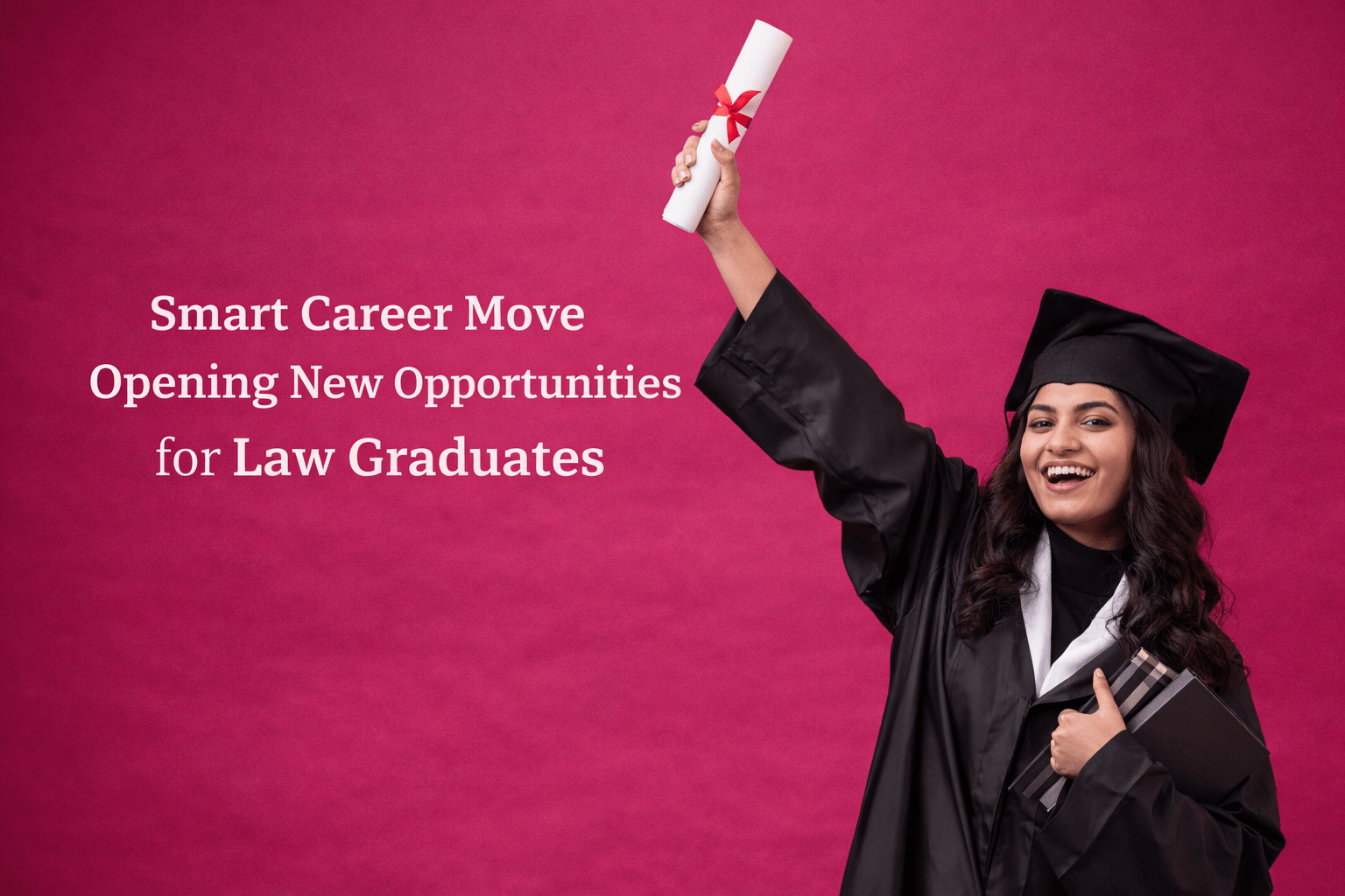 Young Indian law graduate in graduation gown symbolizing new career opportunities with MBA after LLB.